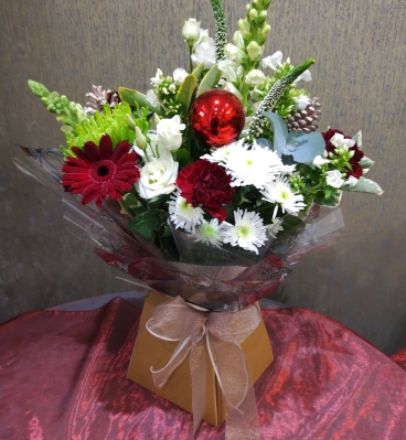 Christmas sparkle Handtied bouquet