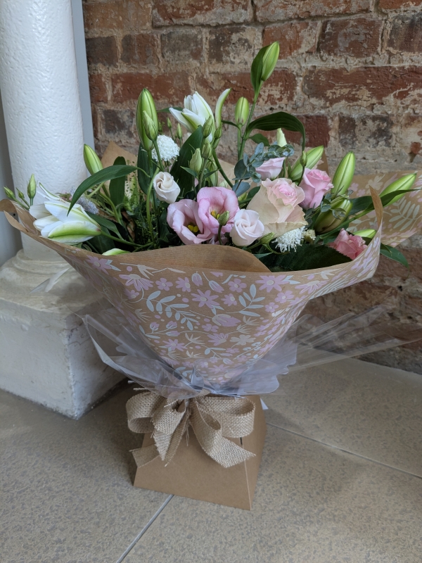 Rustic pink Handtied bouquet