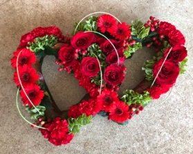 Ruby Red Double Heart