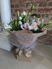 Rustic pink Handtied bouquet